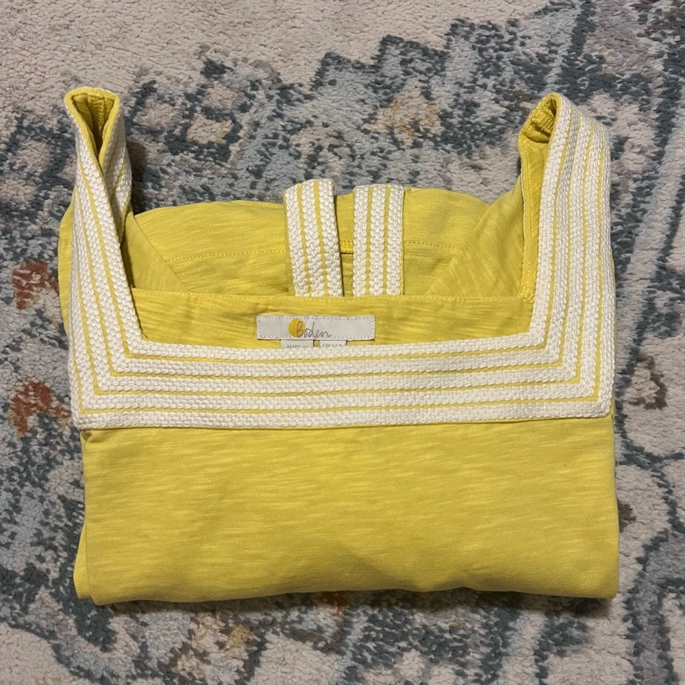 Boden Embroidered Trim Jersey Tunic or Swimsuit / Beach / Pool Cover-Up, Size 12 - Picture 9 of 13